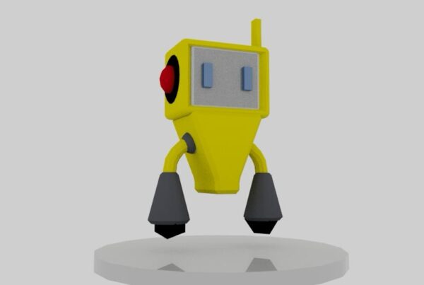 Diseño de Robot en 3D- Creado en Maya por Silvana Ruiz
